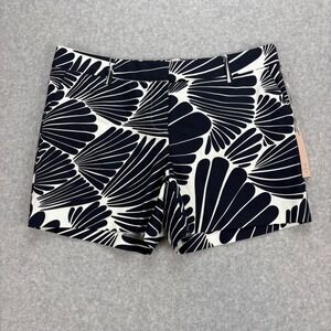 Saint Tropez West Shorts Womens 10 White Navy Blue Coastal Chino Stretch NWT